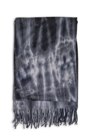 Tie Dye Scarf - Black and white