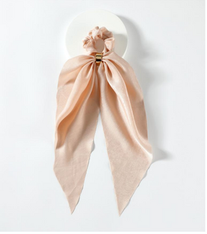 
                
                    Load image into Gallery viewer, Blush Gold Loop Scrunchie Scarf
                
            