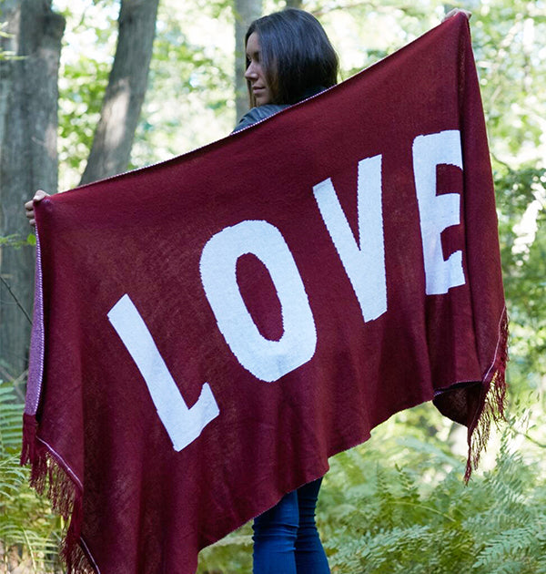 Blanket Scarf: LOVE