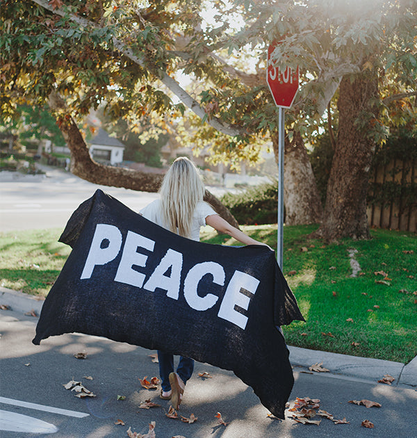 Blanket Scarf: PEACE